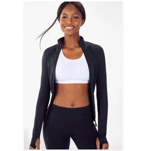 Fabletics | Luciana Seamless Long-Sleeve Black Zip Up Jacket